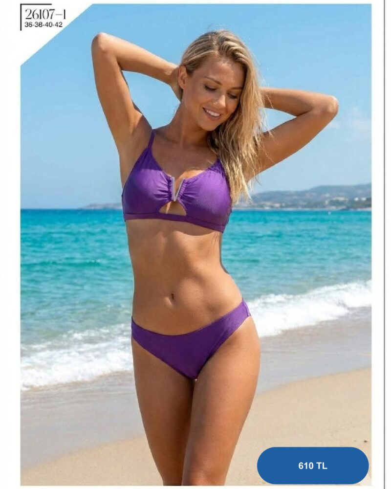 Toptan Haki Yılan Desenli Balenli Bikini