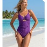 Toptan Haki Yılan Desenli İpli Üçgen Bikini 2