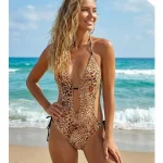 Toptan Leopar Desenli Dekolteli Mayokini KADIN MAYO BIKINI 26 17