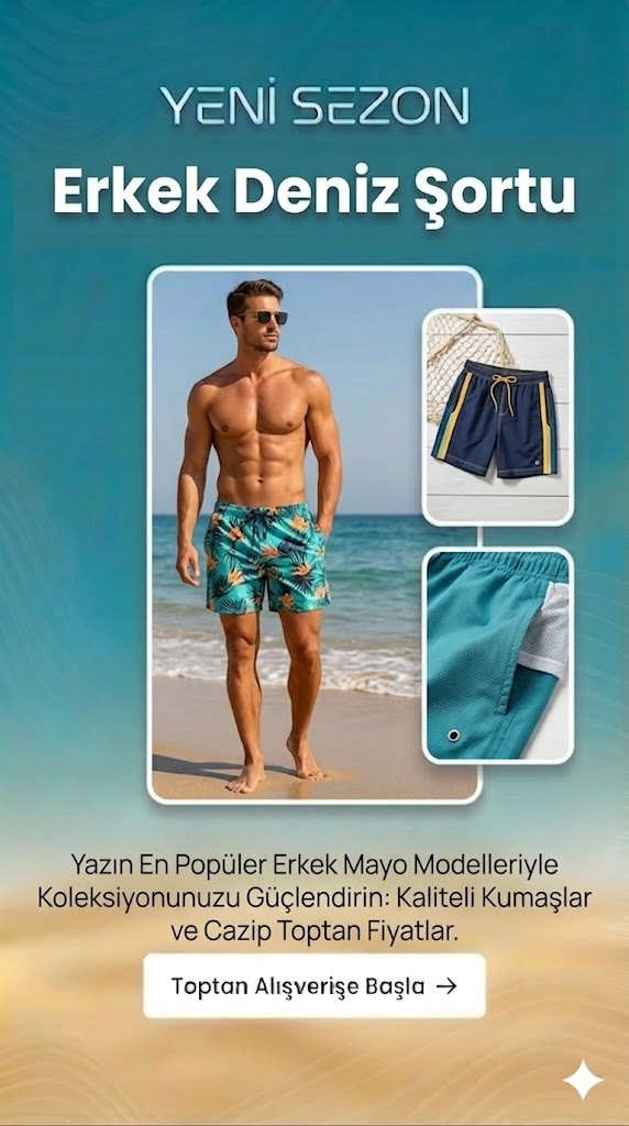Toptan Erkek Deniz Şortu