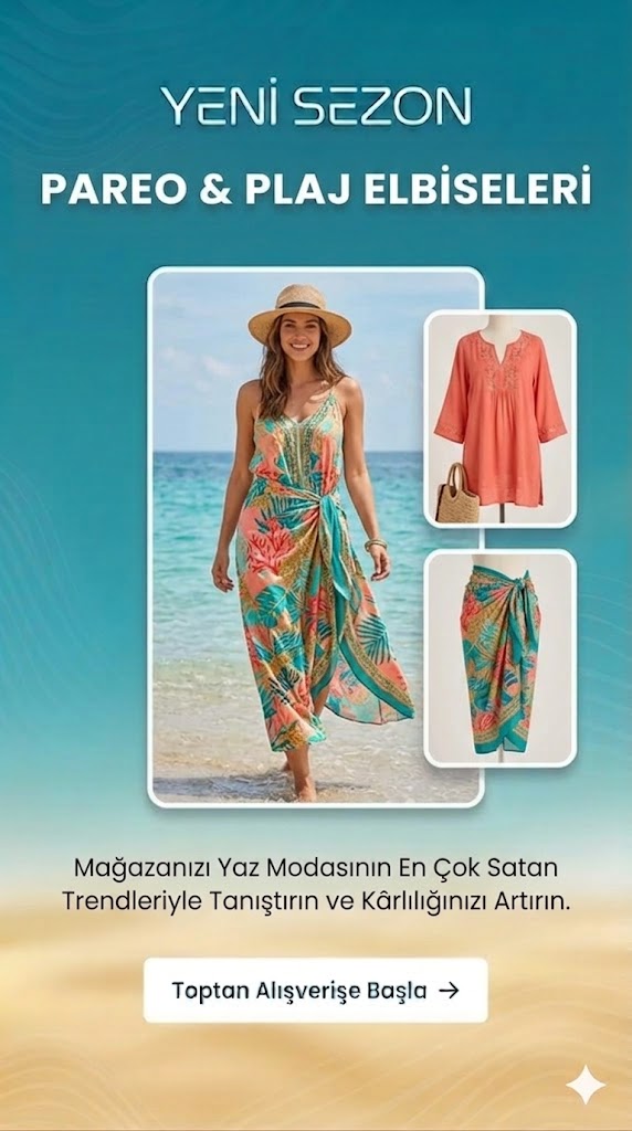 Toptan Pareo Plaj Elbisesi