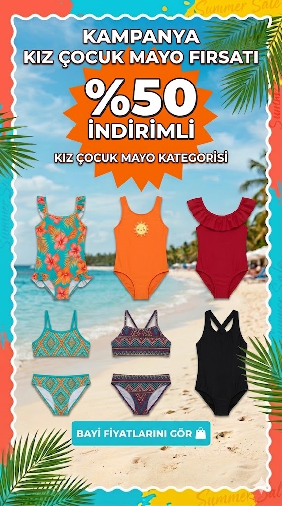 Kampanya Kız Çocuk Mayo Toptan