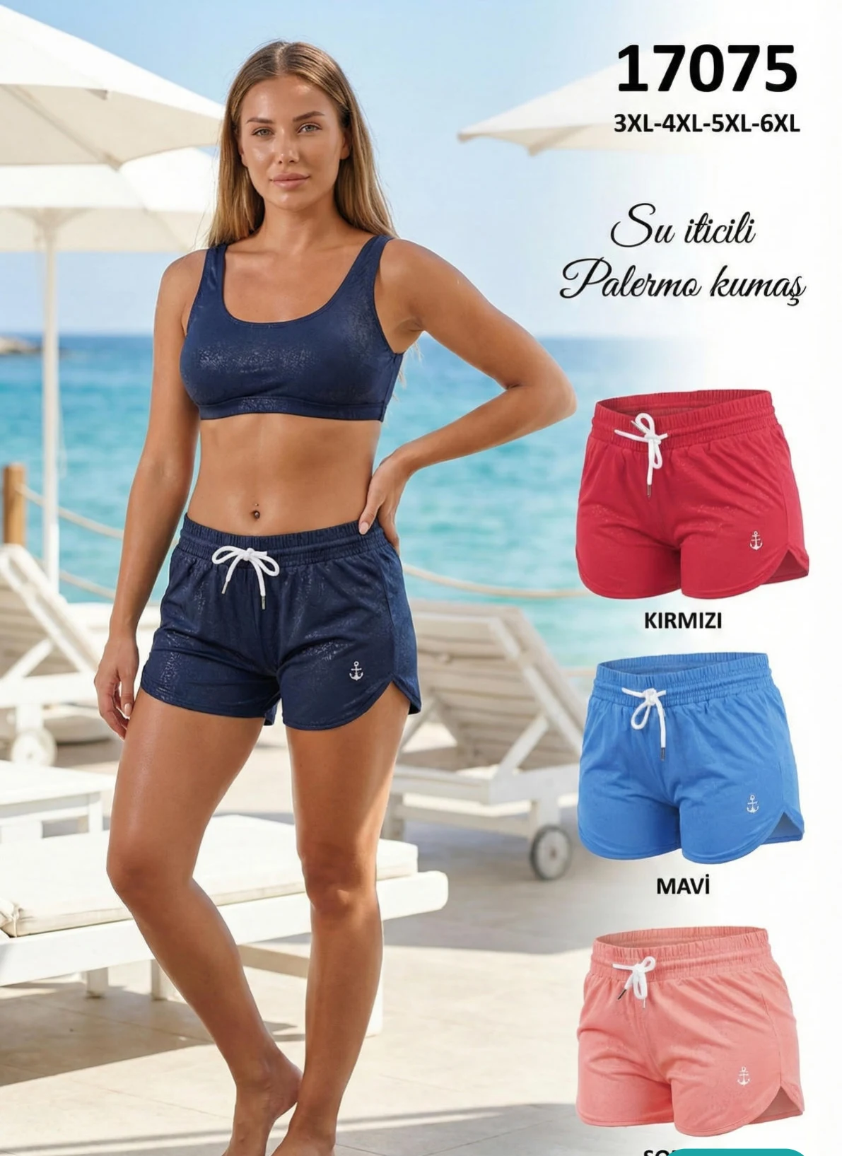 Wholesale Women's Shorts IST-17075BBATTAL 3 Renk